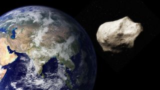 An illustration of the Christmas asteroid as it approaches Earth this December offering amateur astronomers the chance to spot it. 