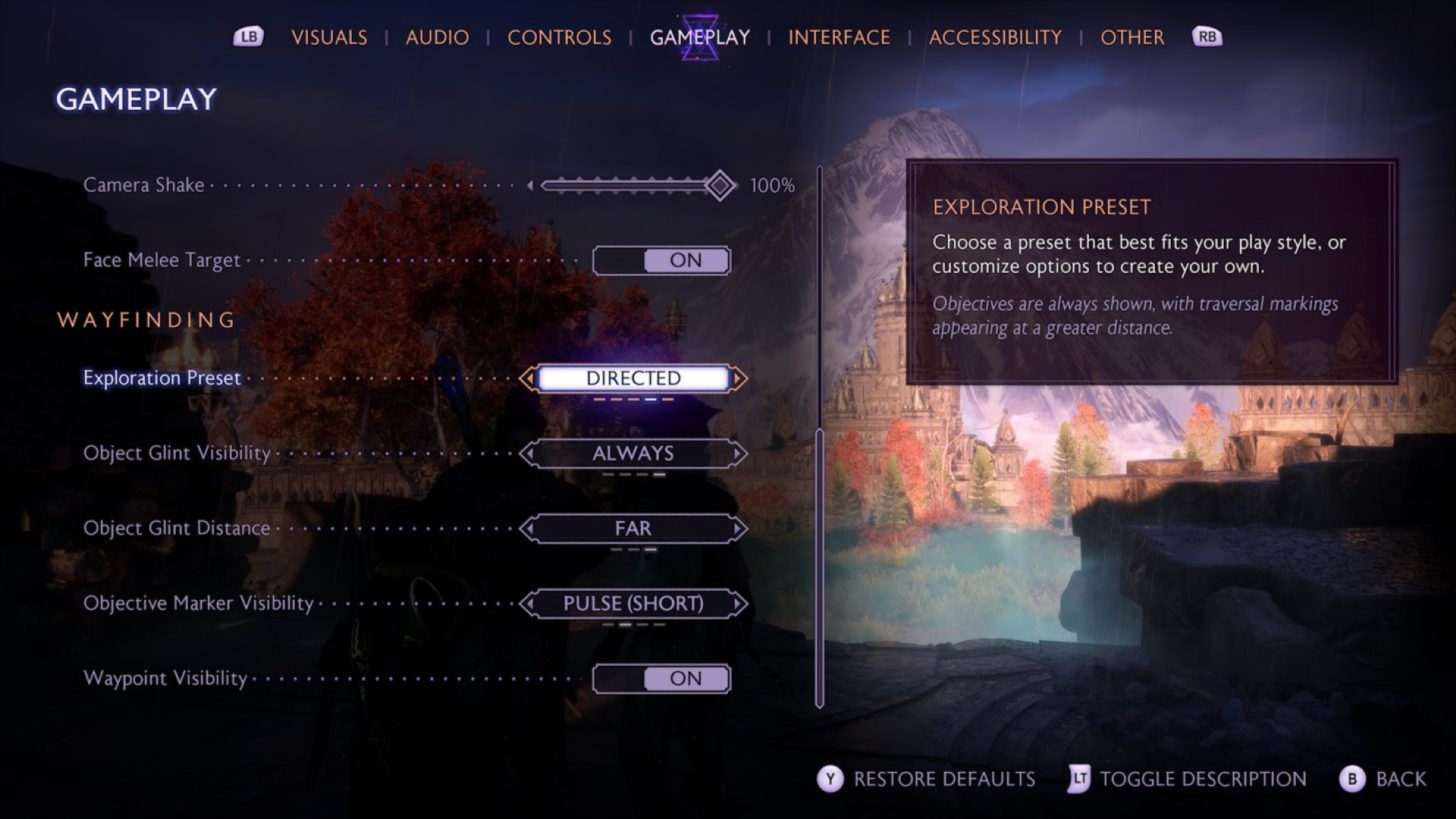 Dragon Age: The Veilguard gameplay menu