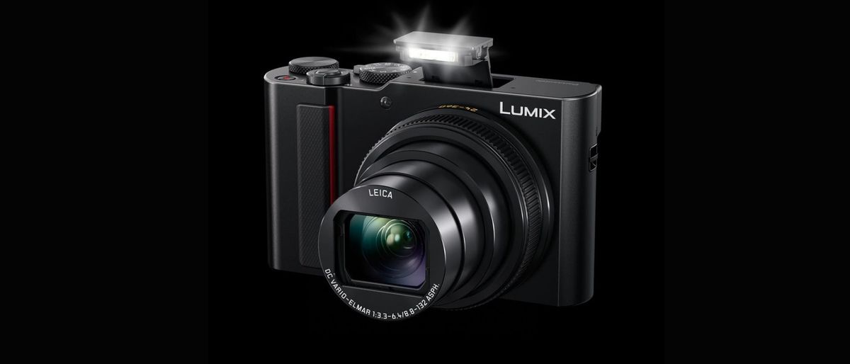 Panasonic LUmix ZS200 / TZ200 review image on black background