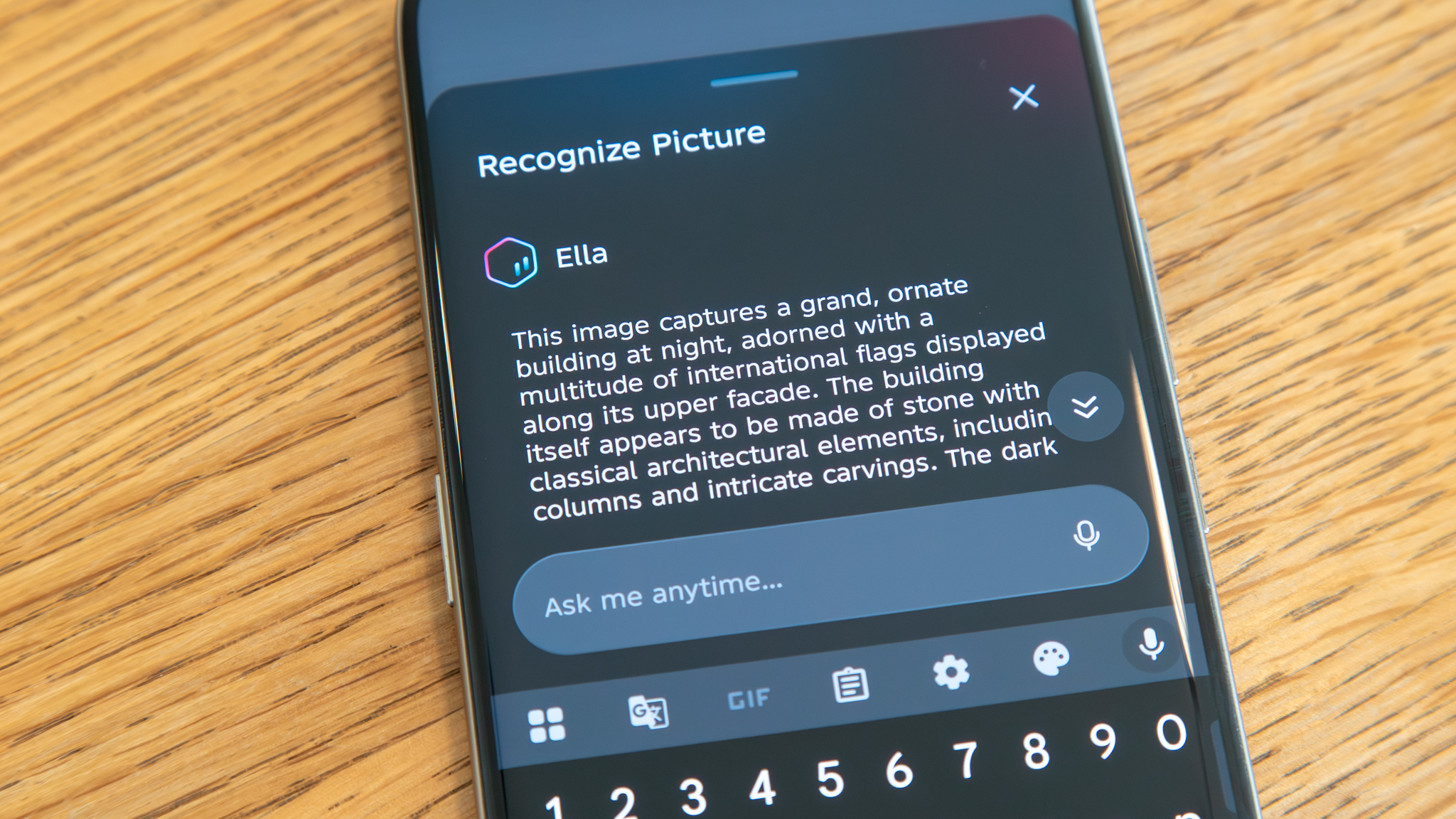 Ella describing a photo on the Camon 50 Ultra