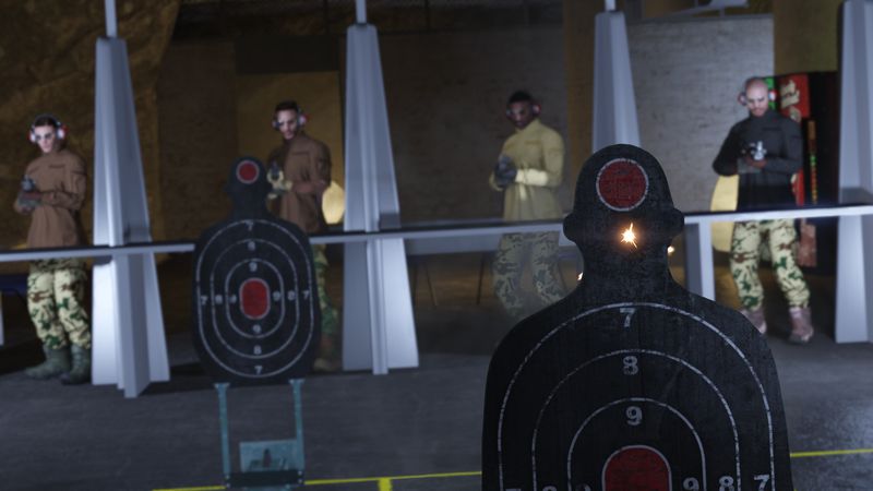 A shooting range in GTA Online.