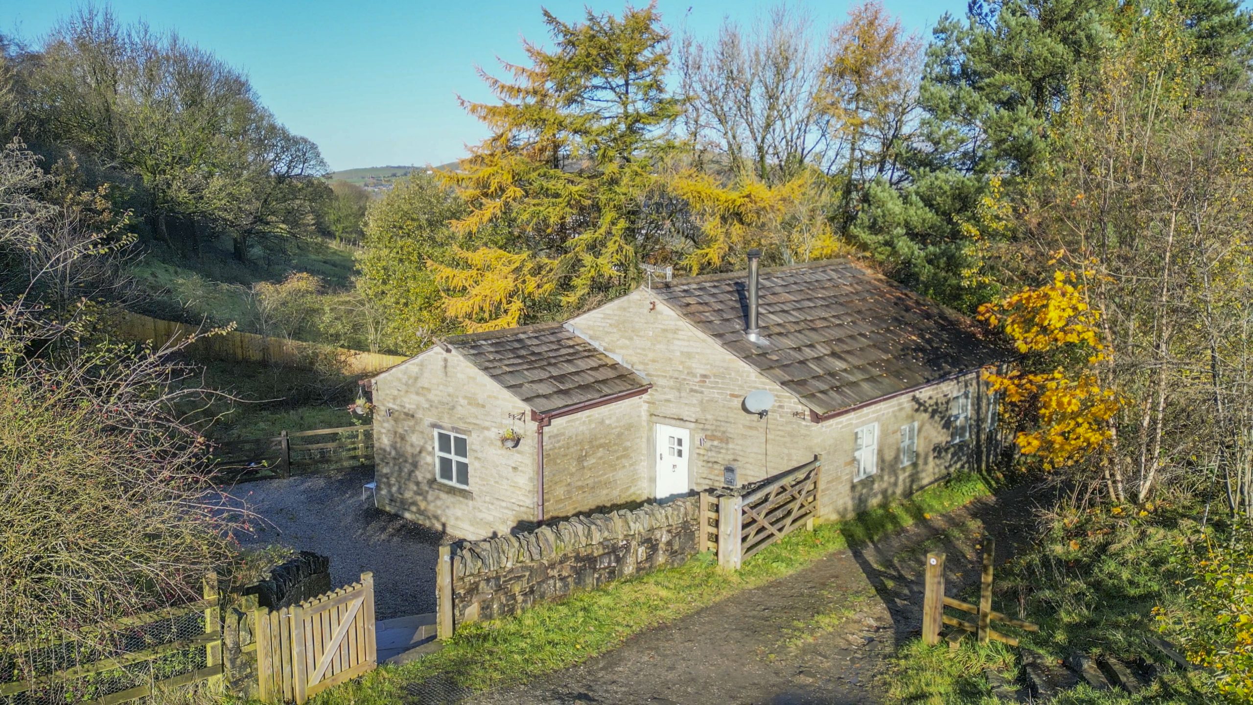 View of a stone farmhouse