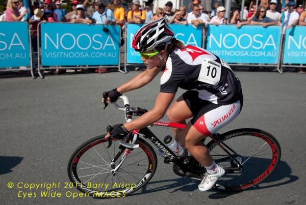 Rebecca Werner in action at the Noosa Grand Prix