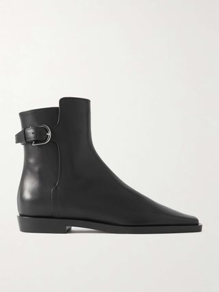 + Net Sustain the Belted Leather Ankle Boots