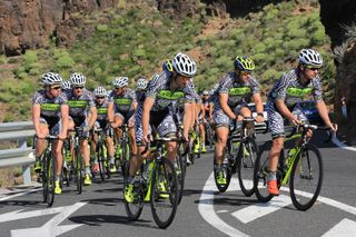 The Tinkoff-Saxo team training hard in Spain