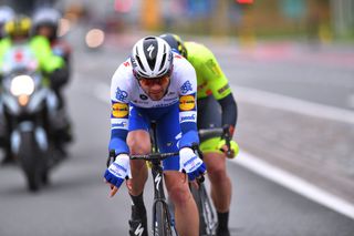 KUURNE BELGIUM MARCH 01 Boris Vallee of Belgium and Team Wallonie Bruxelles Kasper Asgreen of Denmark and Team DeceuninckQuickstep during the 72nd KuurneBrusselKuurne 2020 a 201km race from Kuurne to Kuurne KBK20 KuurneBxlKuurne KBK on March 01 2020 in Kuurne Belgium Photo by Tim de WaeleGetty Images