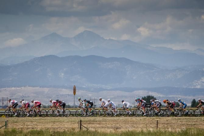 Today the race started in the flatlands before heading towards the mountains.