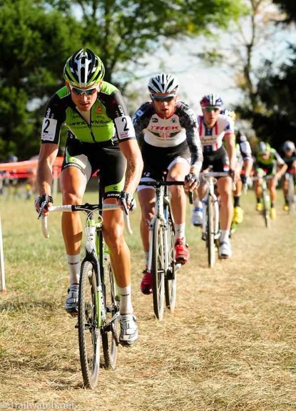 Ryan Trebon (Cannondale p/b Cyclocrossworld) leading on lap two