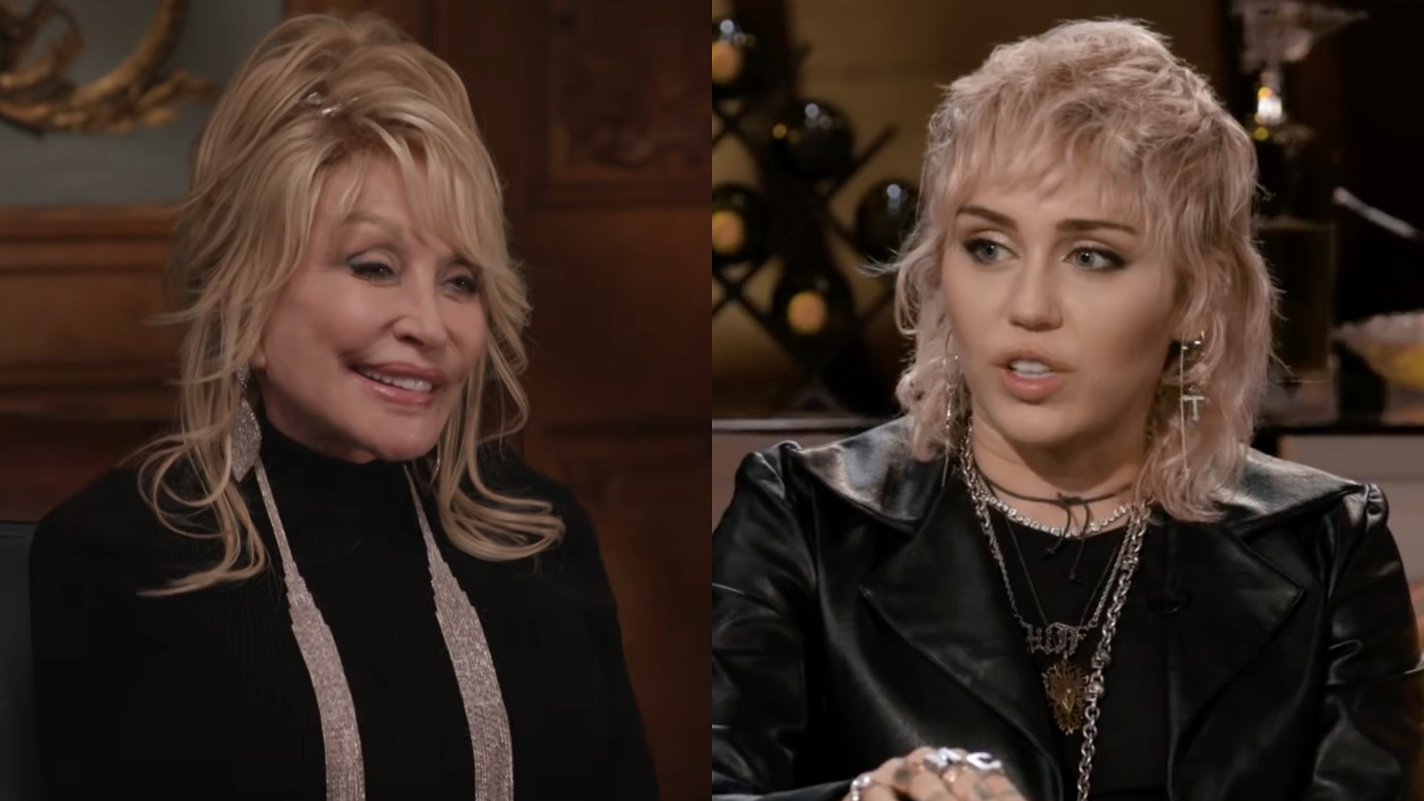 Dolly Parton speaks on GBH News, while Miley Cyrus Speaks on Hart to Heart.
