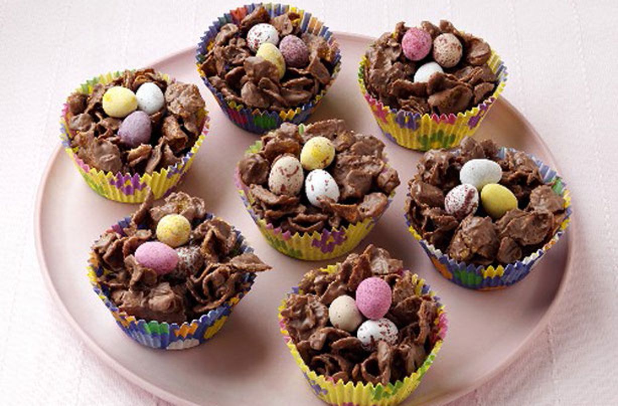 Chocolate cornflake nests