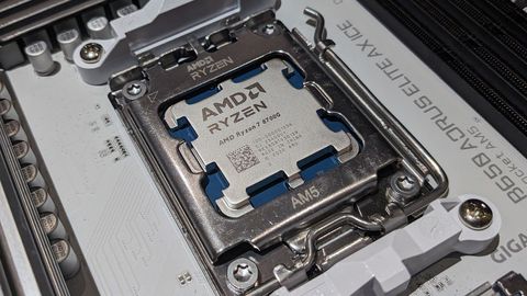 AMD Ryzen 7 8700G CPU in socket
