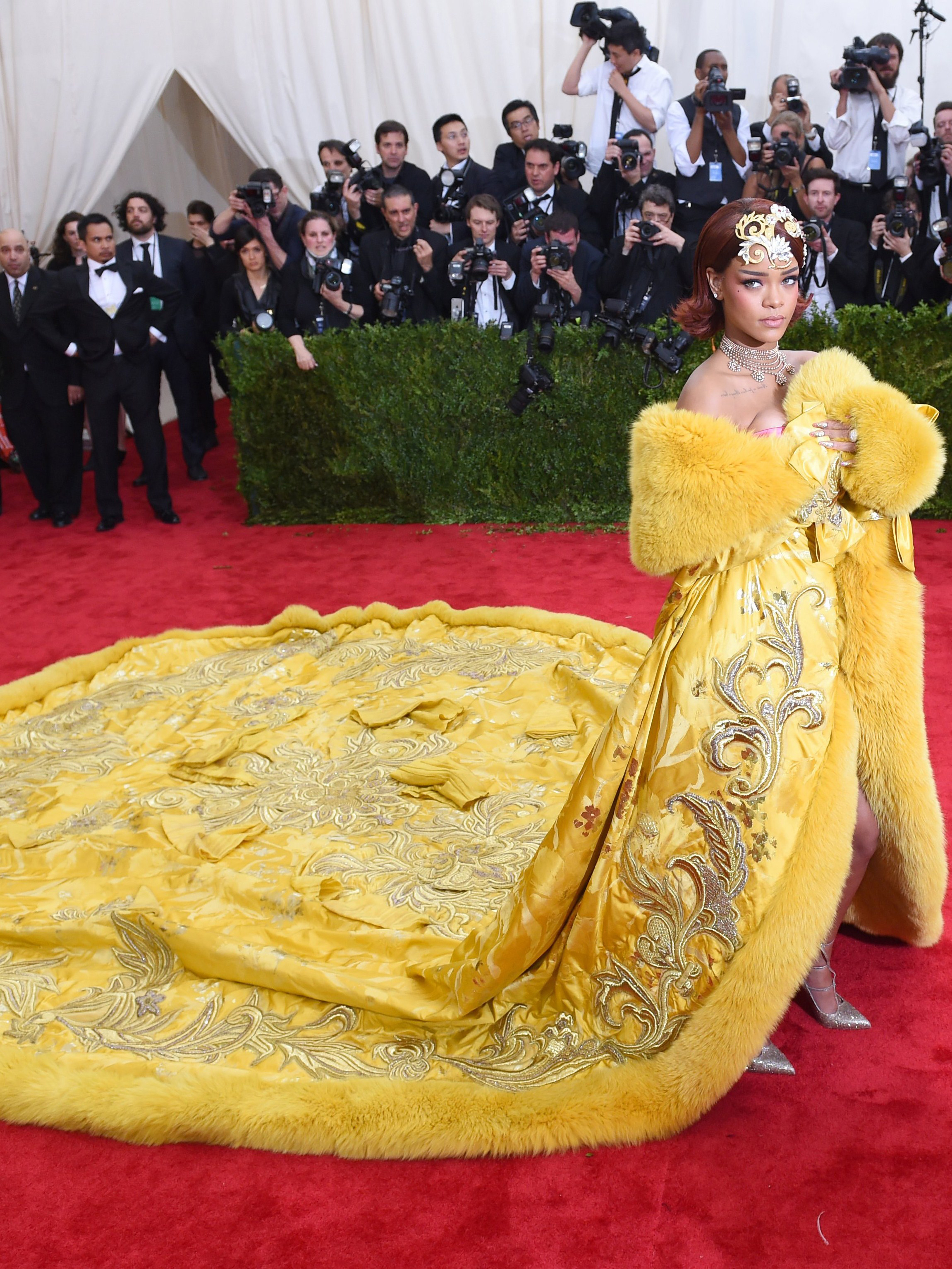 Rihanna Met Gala omelette dress