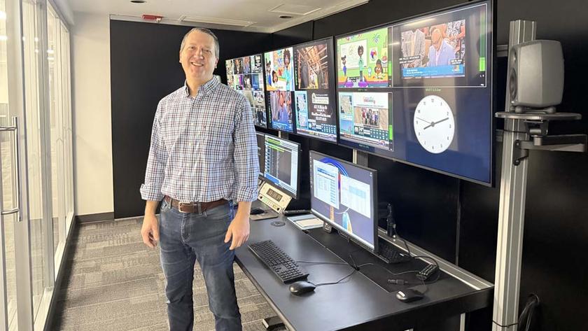 Brian Krieger of WUFT-TV with the Actus Multiviewer
