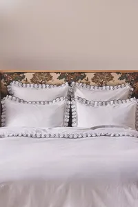 Maeve by Anthropologie Organic Cotton Looped Embroidered Duvet Cover