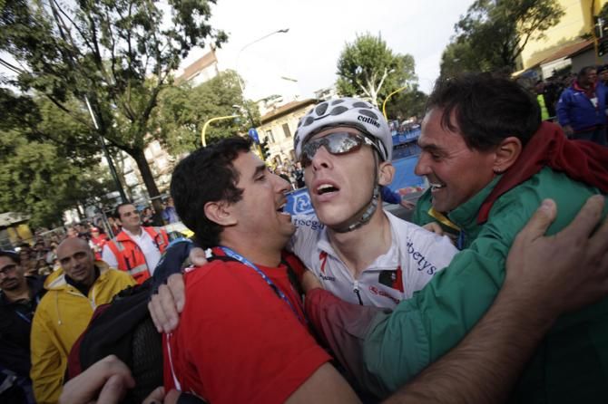 Rui Costa (Porgutal) moments after winning the 2013 road race world championship