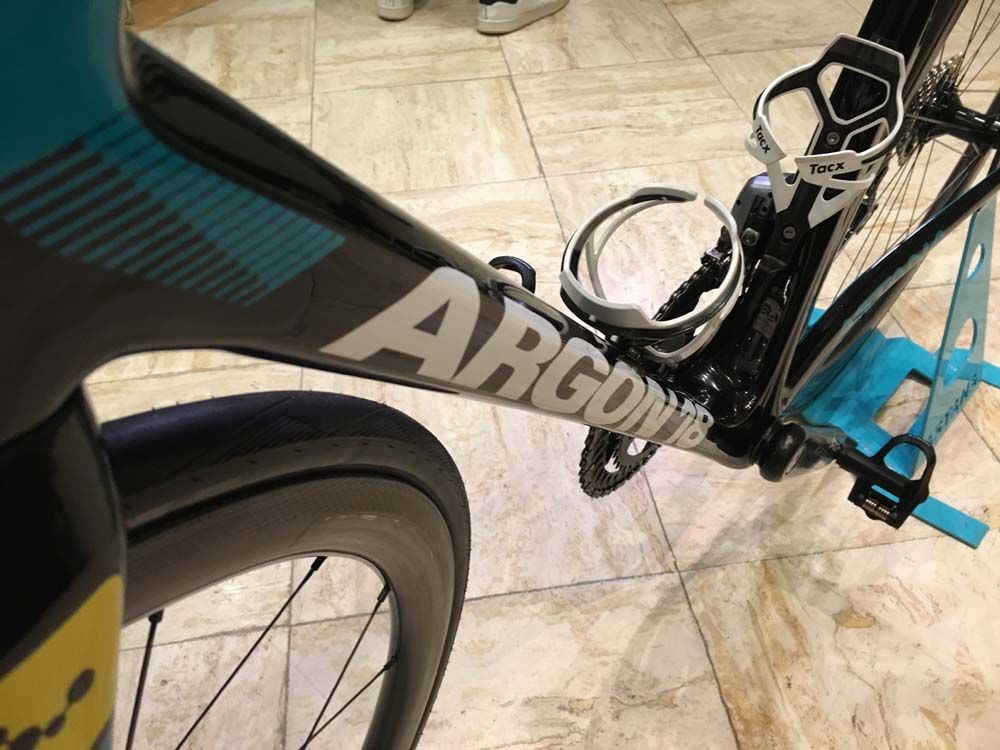 The Argon 18 logo full the down tube