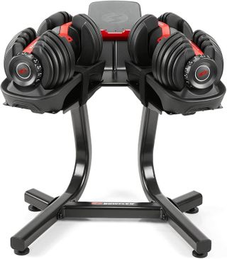 a photo of the bowflex selecttech 552 adjustable dumbells