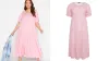 Yours Clothing Curve Pink Gingham Tiered Smock Dress