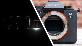 Sony A1 camera alongside A1 II text on black background