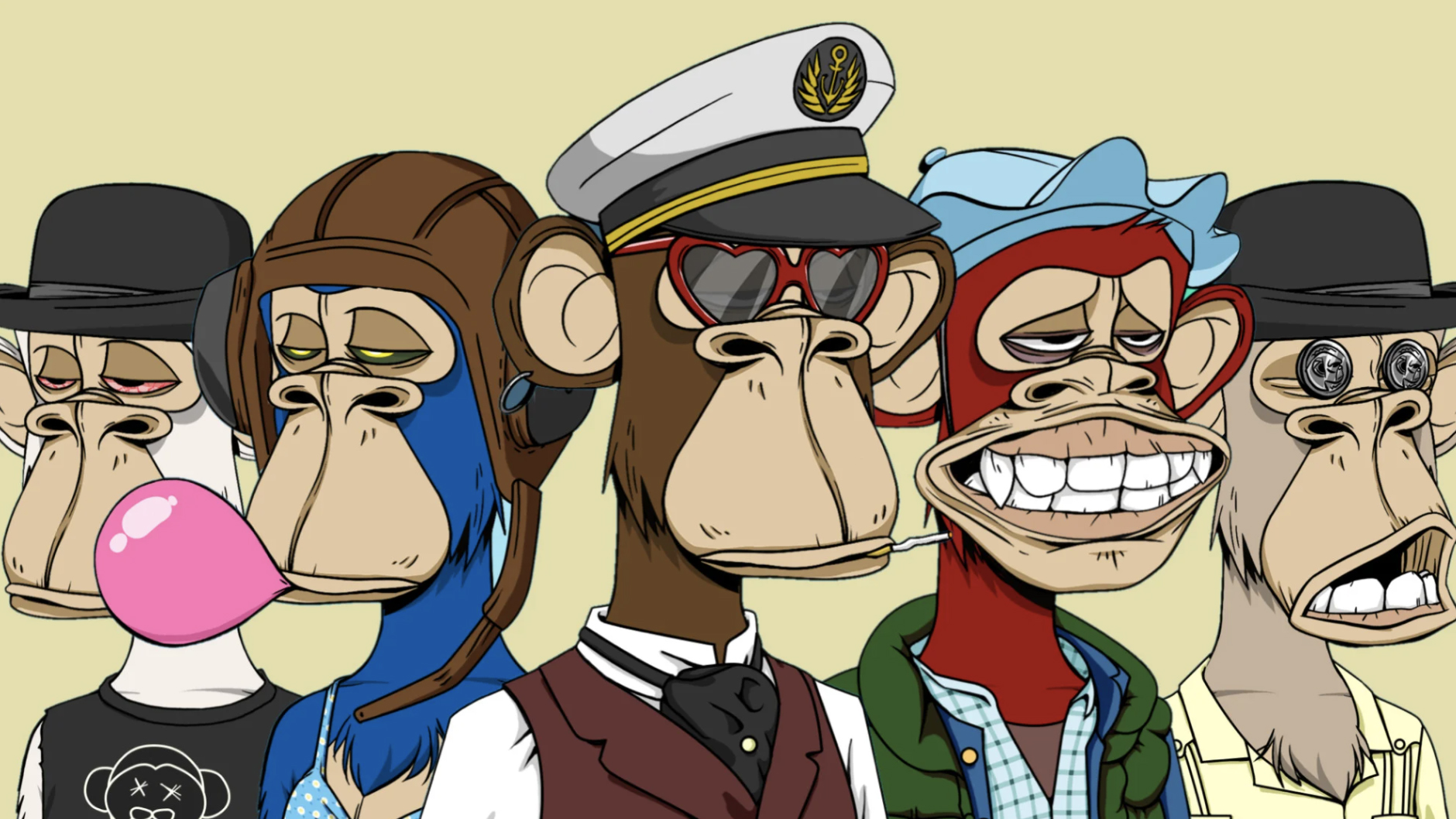 Buying NFTs: illustrators of monkeys in costumes
