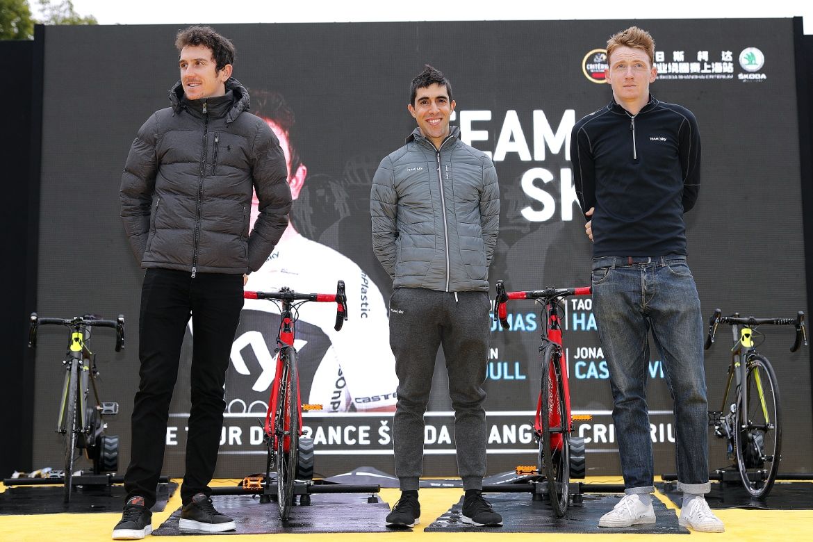 The Sky team are introduced on stage