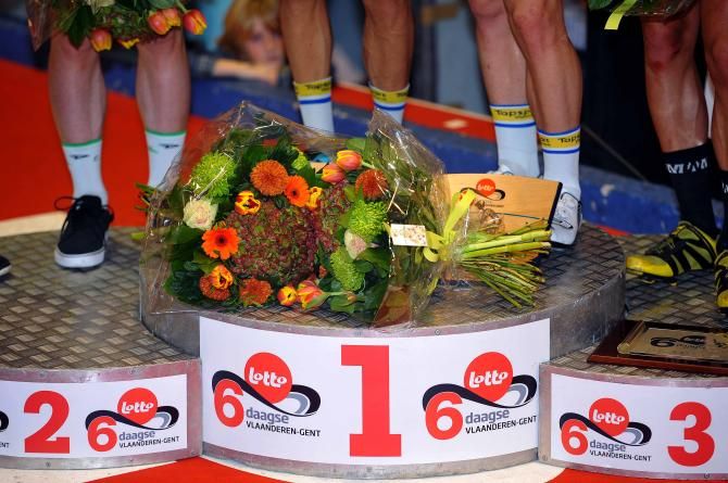 The three steps of the podium