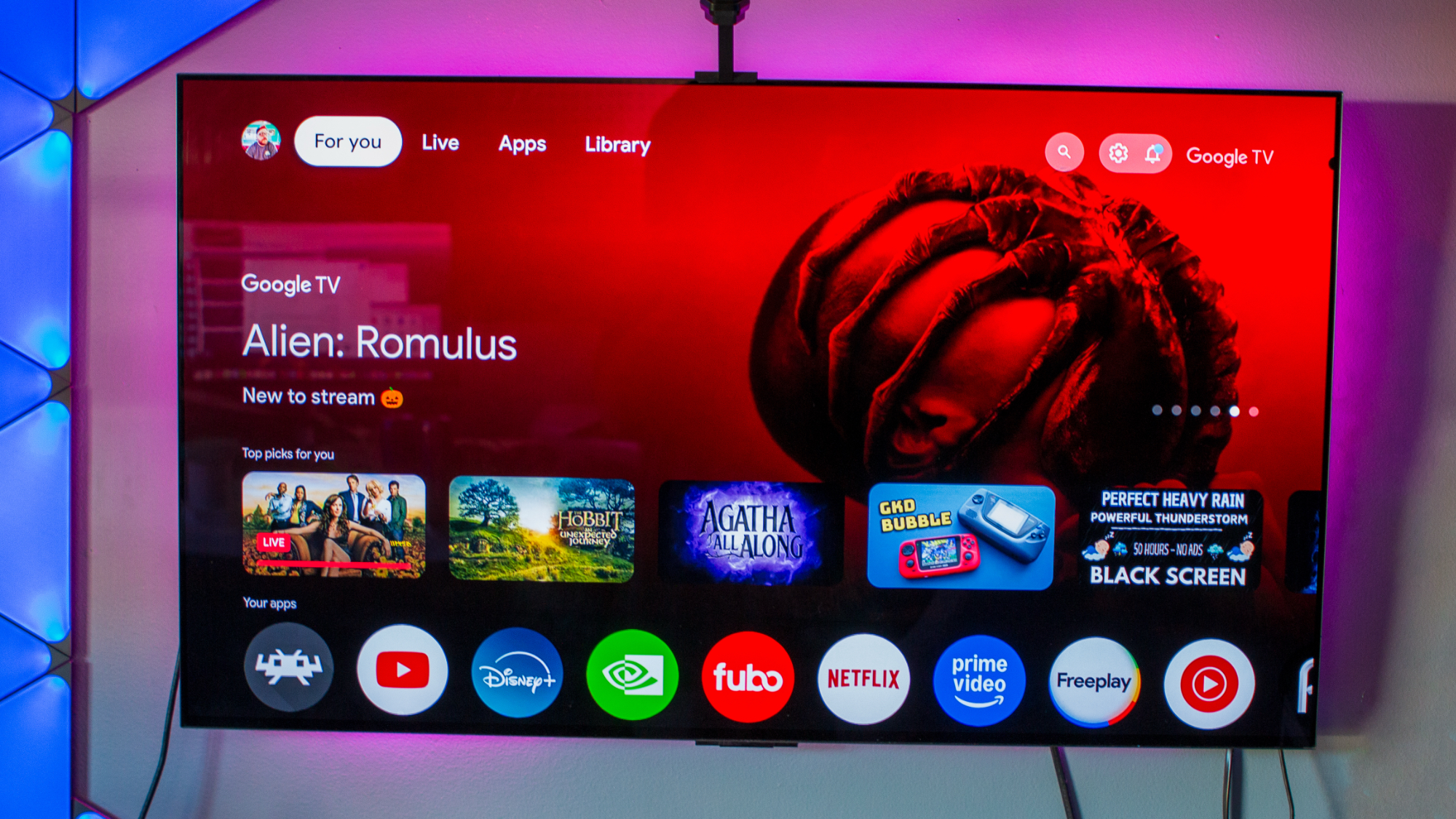 Google TV Streamer Home Screen