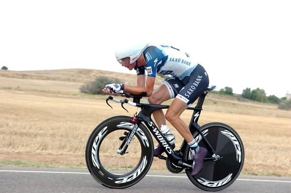 Frank Schleck (Saxo Bank) finished 51st in the time trial and remains in fourth overall.