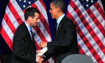 After running a winning 2008 campaign, David Plouffe is trying hard to help Team Obama woo independent voters and secure another four years in the White House.