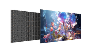AbsenLive Introduces the SA1.5 display, shown here with vivid, colorful floral patterns.