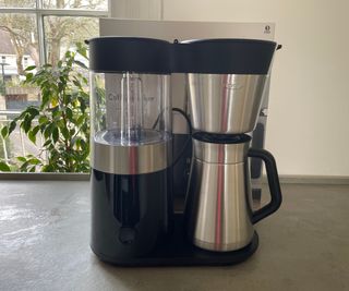 OXO 9 cup coffee maker on the countertop