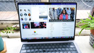 Four Mac apps snapped to corners using Rectangle