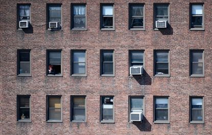 An apartment building.