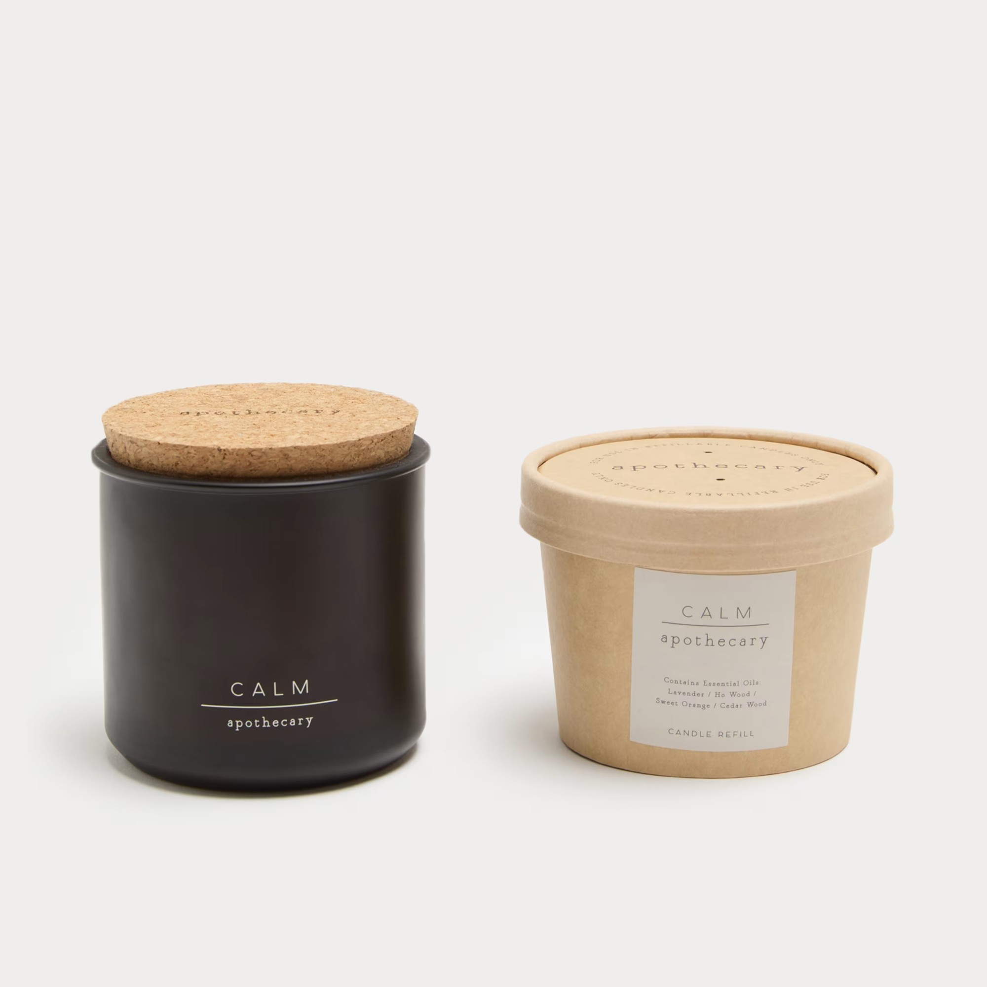 M&amp;amp;S Apothecary Calm Candle &amp;amp; Refill Set