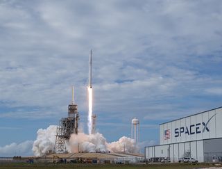 Dragon and Falcon 9 Blast Off