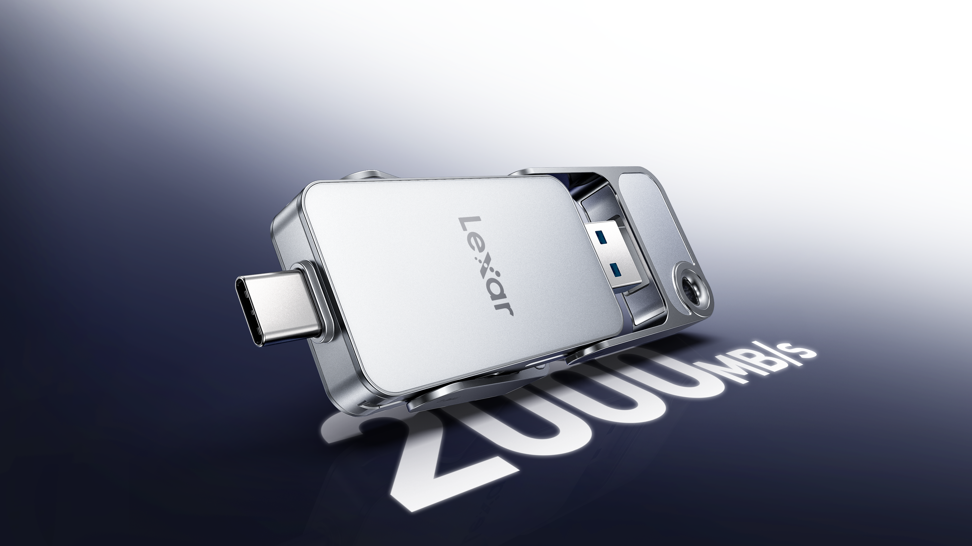 Lexar Dual Drive Portable SSD D70E