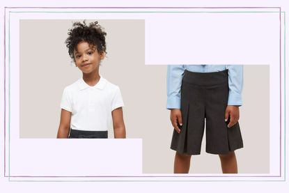 Two images of items on offer in the John Lewis school uniform sale