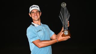 Matteo Manessero with the Jonsson Workwear Open trophy