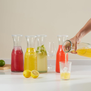 Glass carafes for serving juices