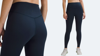 the Lululemon Wunder Under SmoothCover High-Rise in the shade True Navy