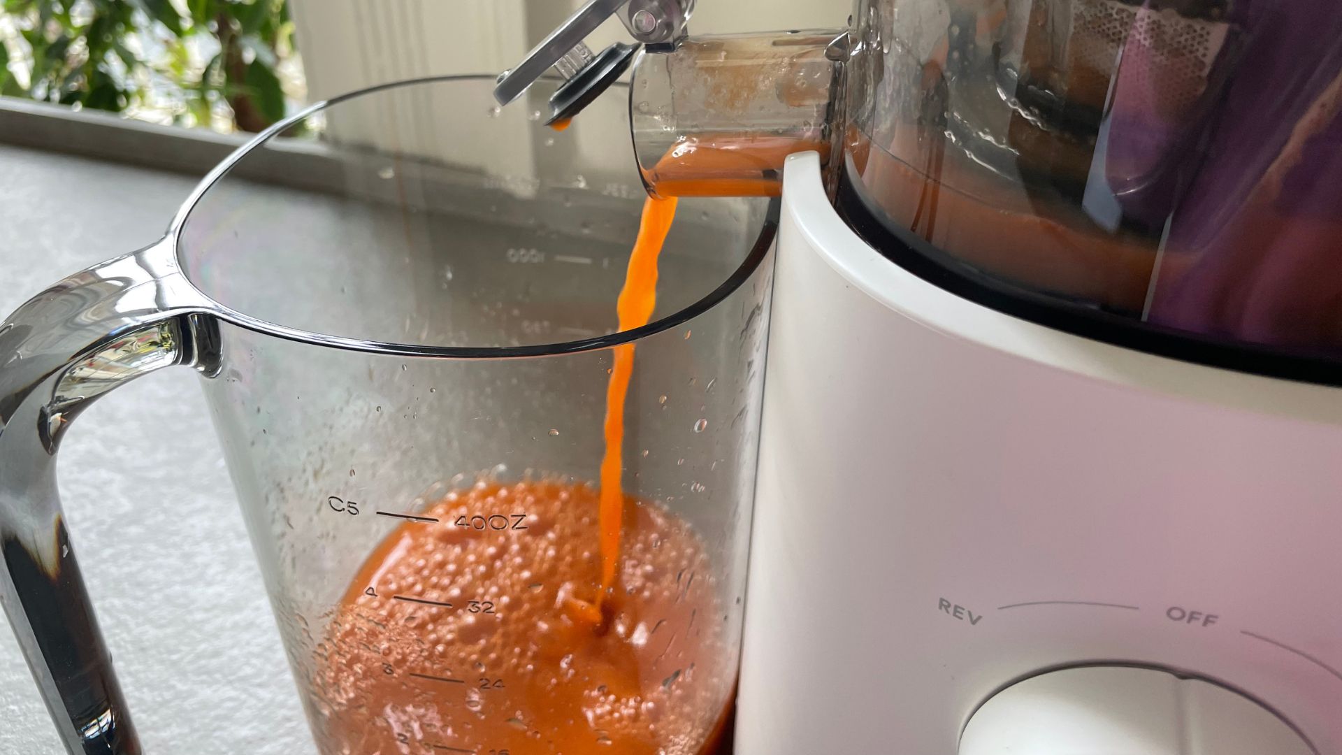 The Nama J2 Juicer in our test kitchen being used for review