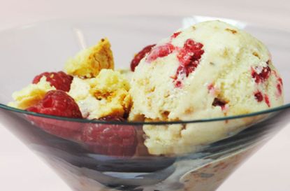 Gizzi Erskine's vanilla and raspberry ice cream