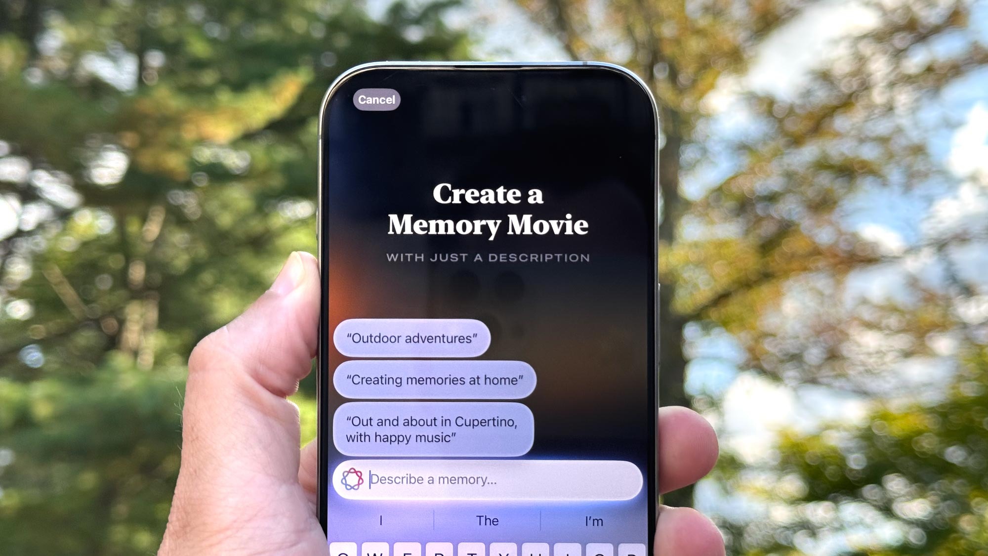 Memory Movie sur un iPhone exécutant Apple Intelligence