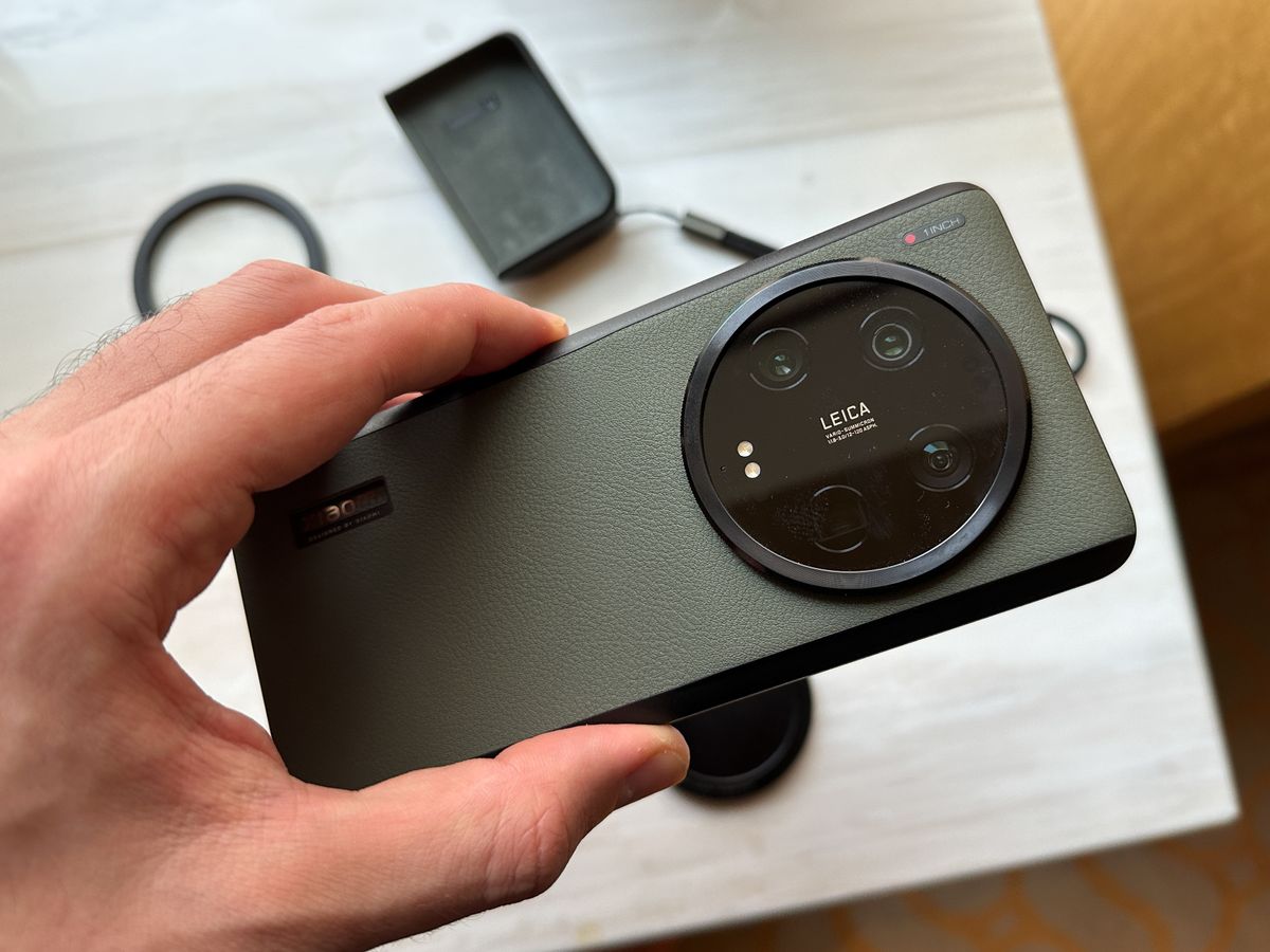 A photo of the Xiaomi 13 Ultra's Leica-styled camera grip case