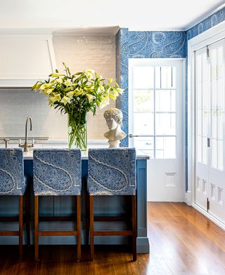 Anna Spiro fabric and wallpaper in a kitchen
