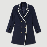 Compact Stretch Nautical Double Breasted Blazer Dress, $342 / £199 | Karen Millen