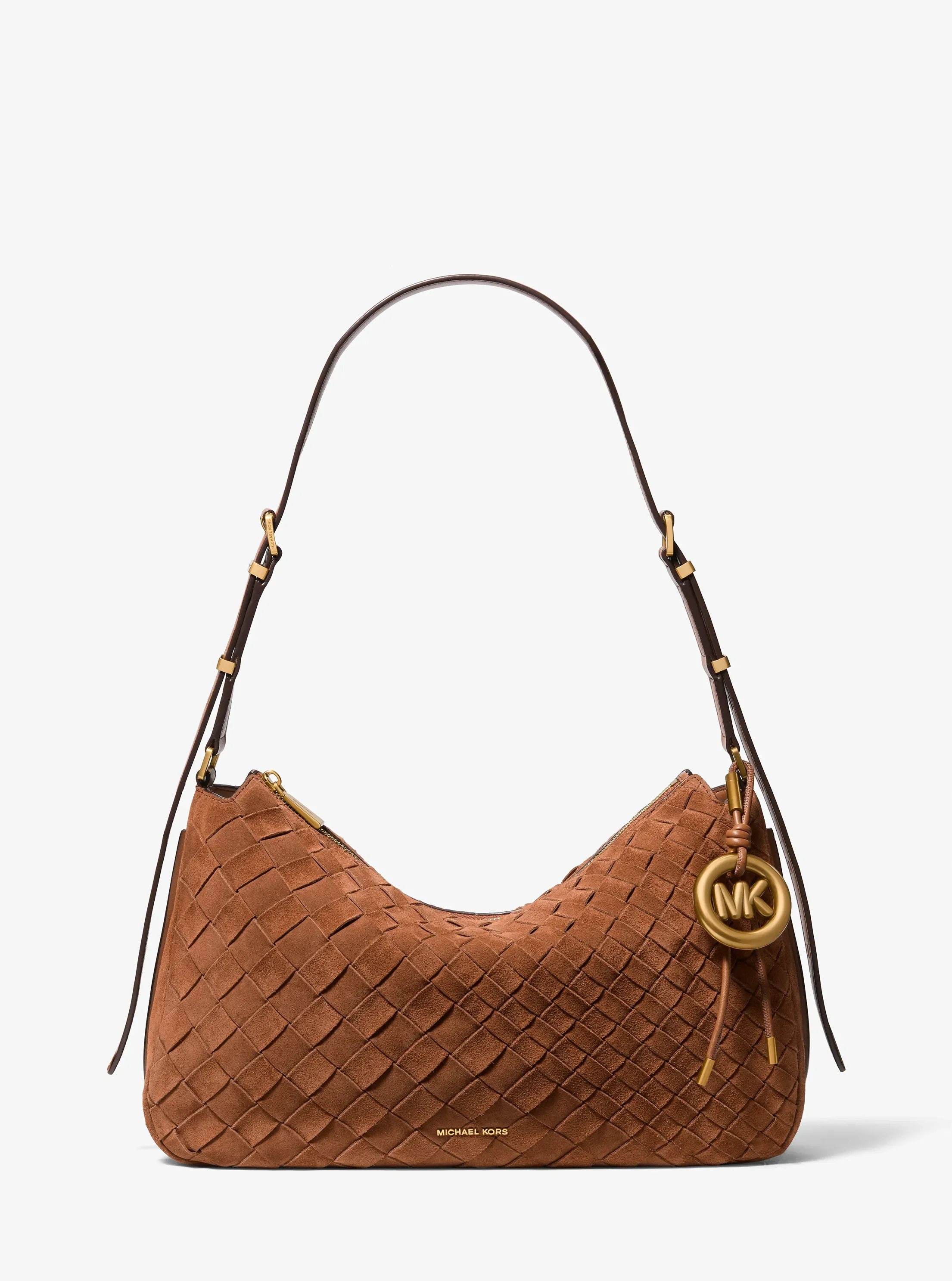 Michael Kors, Nolita Medium Hand-Woven Suede Shoulder Bag