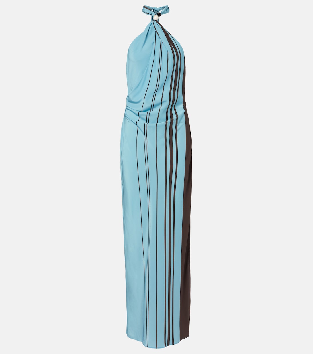 Rioja Striped Silk Cr&amp;ecirc;pe Maxi Dress