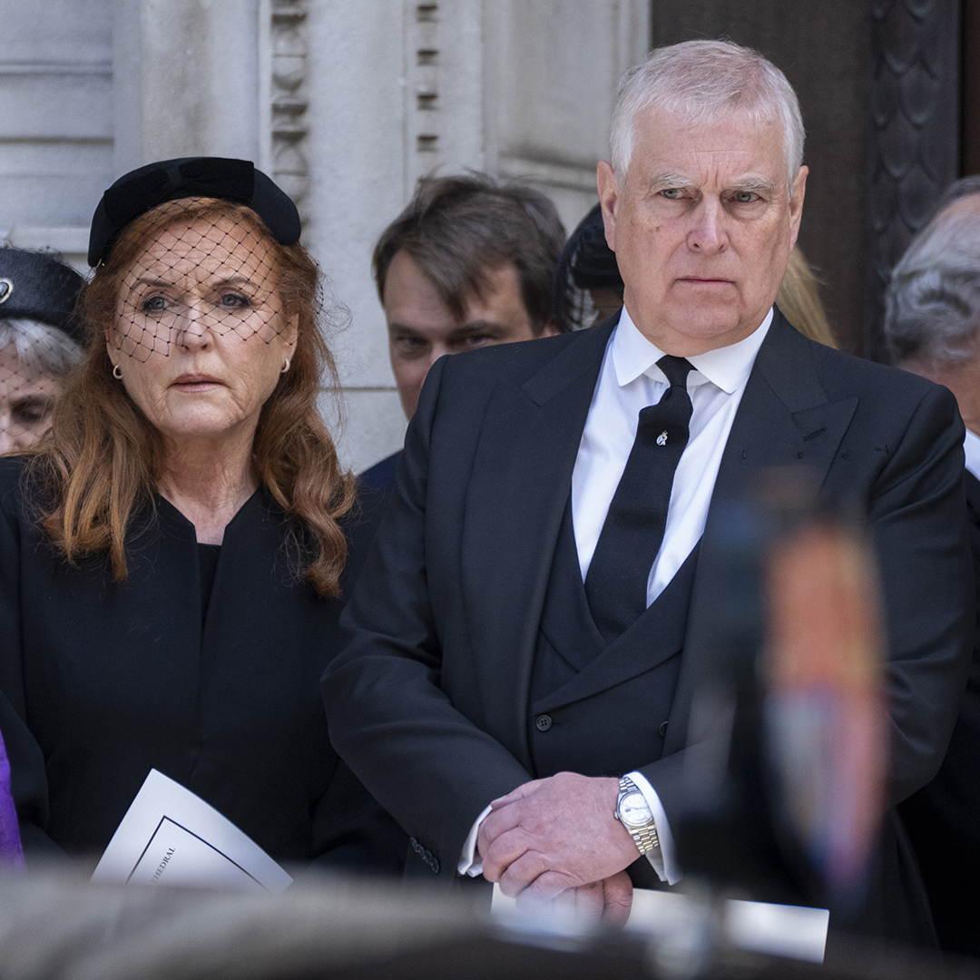 LONDON, ENGLAND - SEPTEMBER 16: Prince Andrew, Duke of York and Sarah Ferguson, Duchess of York attend the funeral of Katharine, Duchess of Kent at Westminster Cathedral on September 16, 2025 in London, England. Katharine, Duchess of Kent was married Prince Edward, Duke of Kent, the first cousin of Queen Elizabeth II. She died on September 4 at the age of 92 at Kensington Palace surrounded by her family. Having converted to Catholicism in 1994, her funeral takes place at Westminster Cathedral and is the first Catholic funeral to be held for a member of the royal family in modern British history. Her Royal Highness will be laid to rest at the Royal Burial Ground at Frogmore, Windsor. (Photo by Mark Cuthbert/UK Press via Getty Images)