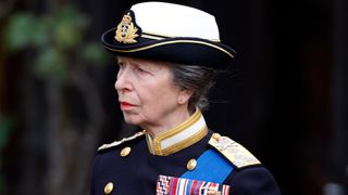 Princess Anne, Princess Royal attends the Committal Service for Queen Elizabeth II at St George's Chapel